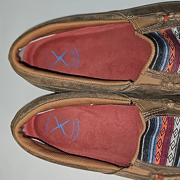 Twisted X slip on driving moc shoe WXC0005 size 9 aztec - Picture 9 of 12